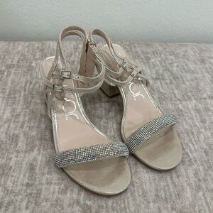 Champagne/Soft Gold embellished heels